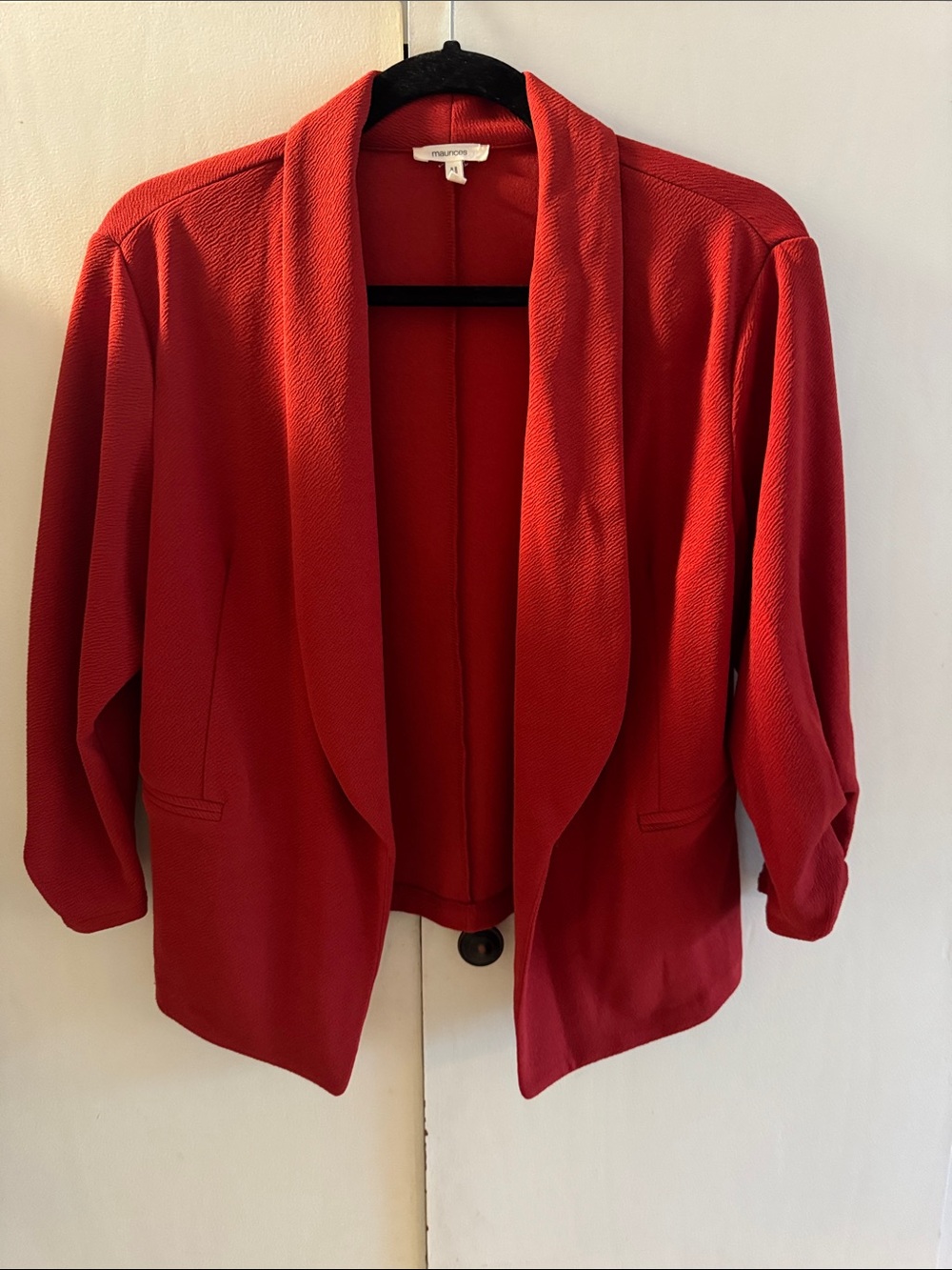 Maurices Vibrant Red Open-Front Blazer